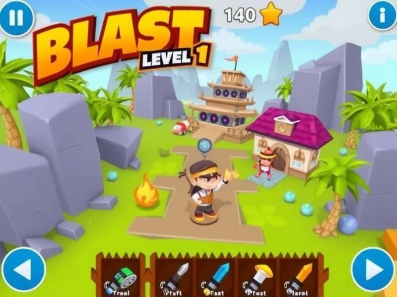 Toon Blast Level 1 स्क्रीनशॉट - पहले लेवल का गेमप्ले