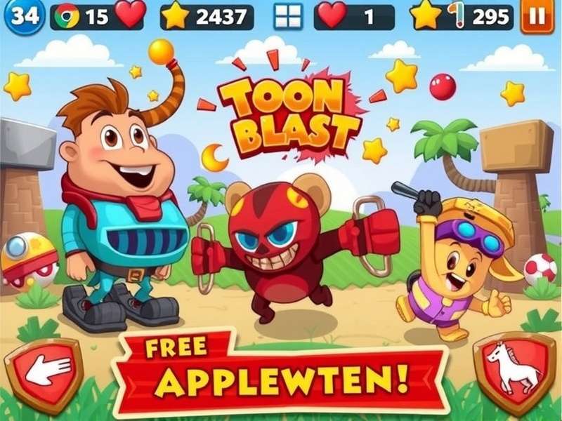 Toon Blast Mod APK गेमप्ले स्क्रीनशॉट