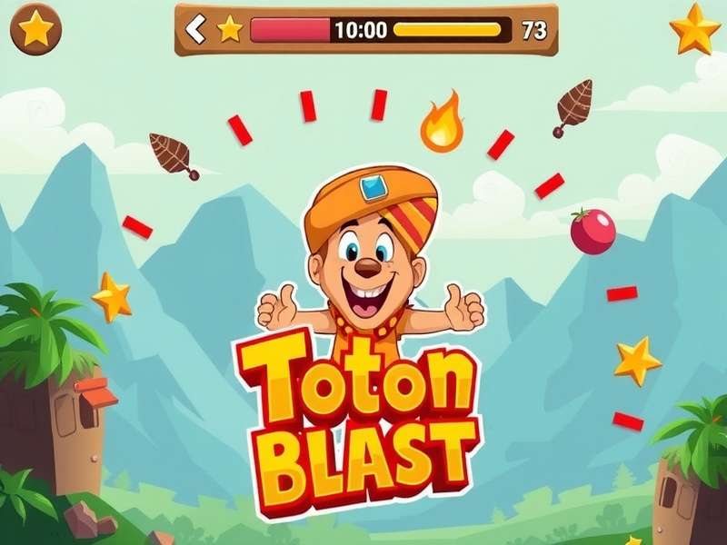 Toon Blast गेमप्ले स्क्रीनशॉट - रंगीन ब्लॉक और पात्र
