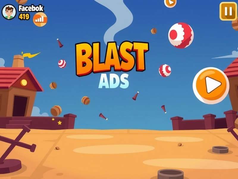 Toon Blast Facebook Ads देखते हुए एक खिलाड़ी