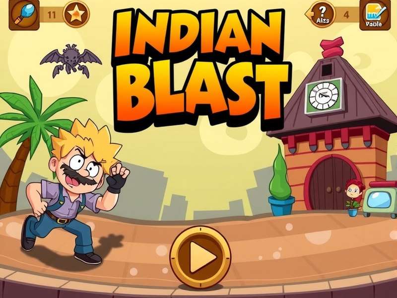 टून ब्लास्ट गेमिंग डिवाइस पर हाथ