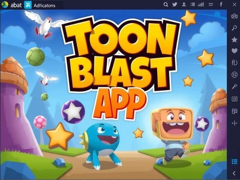 Colorful Toon Blast gameplay showing cubes and combos