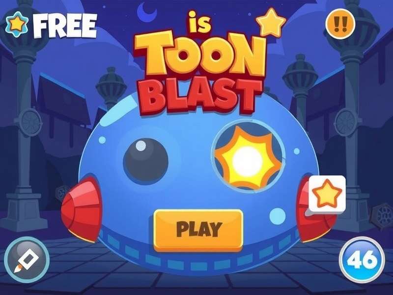 Toon Blast gameplay screenshot showing colorful puzzles