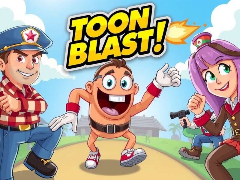 Toon Blast characters Cooper Cat, Wally Bear, and Bruno