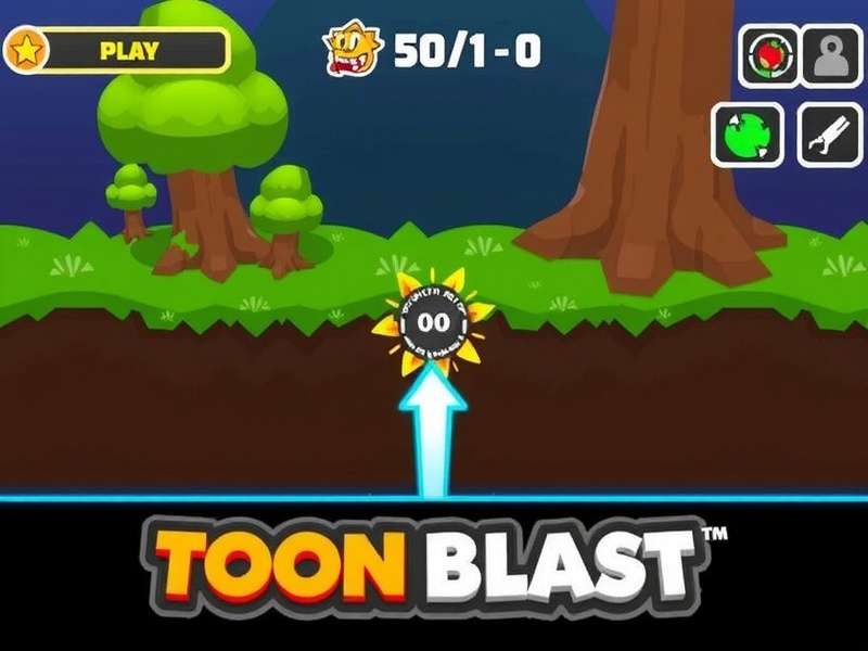 Screenshot of new levels in Toon Blast update