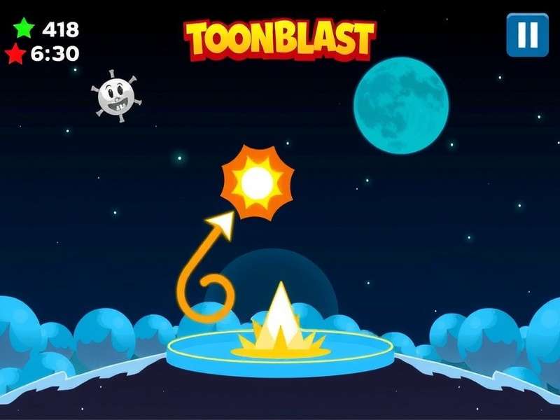 Colorful puzzle game interface representing Toon Blast