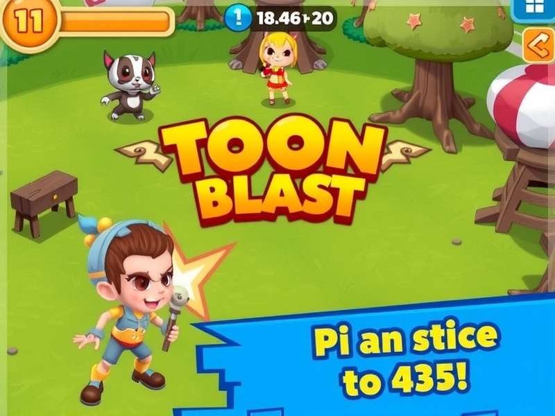 Toon Blast Gameplay on Android Phone showing colorful puzzles