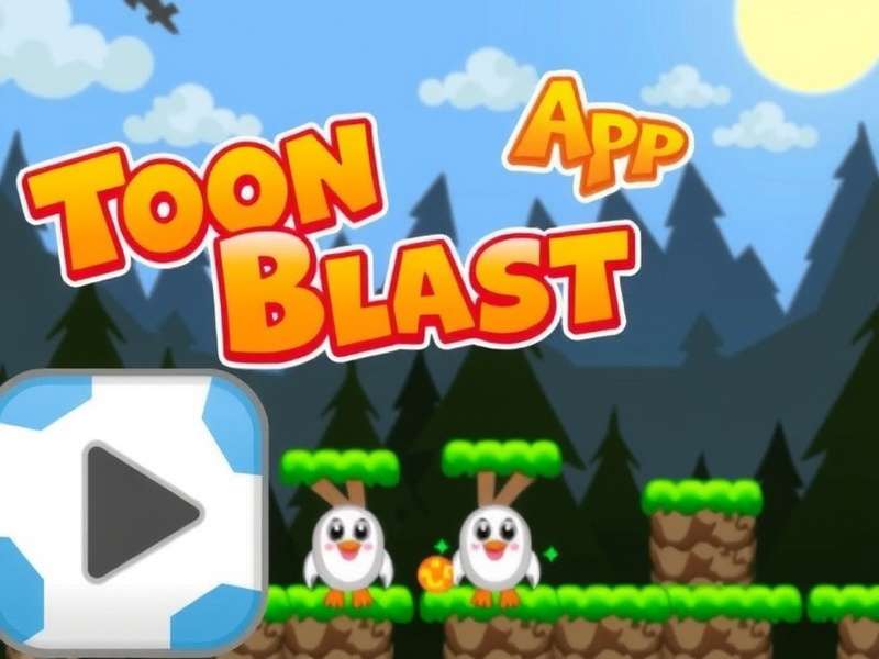 Vibrant Toon Blast gameplay showing colorful cubes and boosters