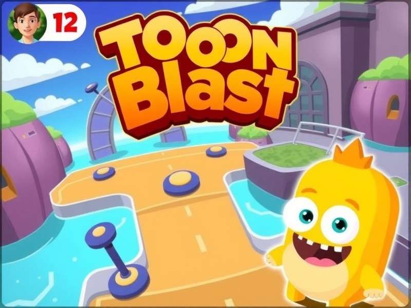 Toon Blast gameplay showing colorful blocks and characters