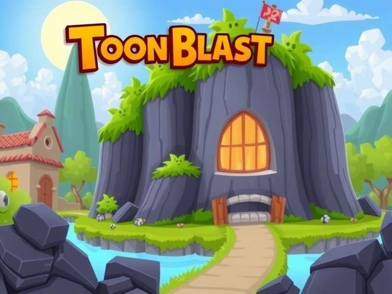 Toon Blast gameplay on PC showing colorful puzzles