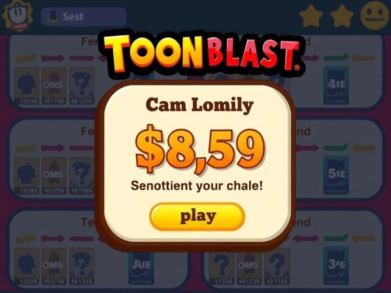 Toon Blast Gameplay Screen showing colorful puzzles and boosters