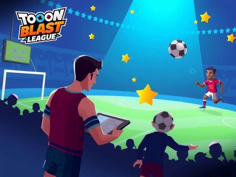 Toon Blast Champions League Gameplay Screenshot showing intense puzzle action