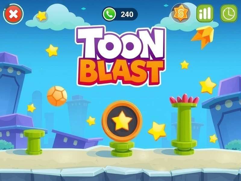 Toon Blast Gameplay on a smartphone showing new Jungle Jam levels