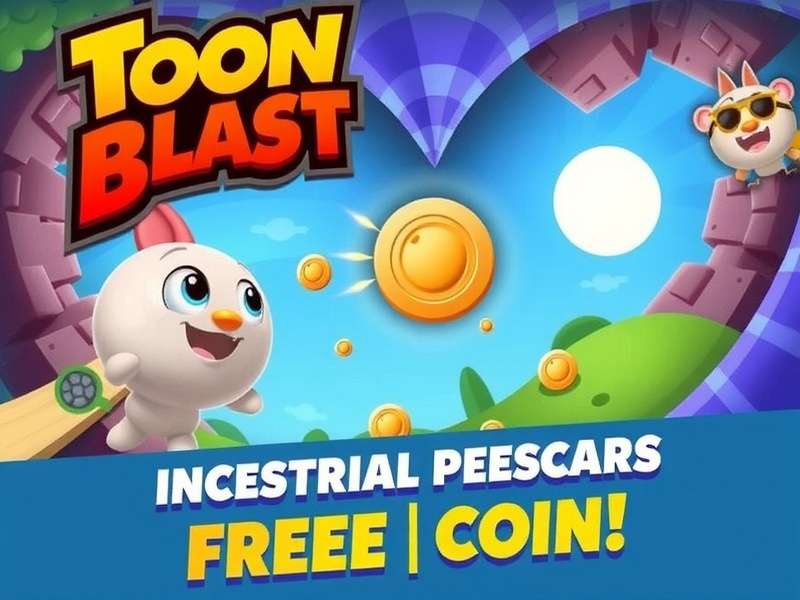 Toon Blast Gameplay on iPhone with coins and boosters visible