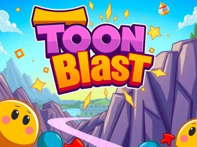 Toon Blast Gameplay Screenshot showing colorful puzzle blocks