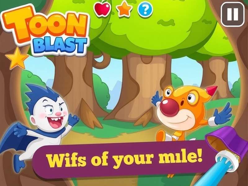 Toon Blast vibrant gameplay on an Android phone