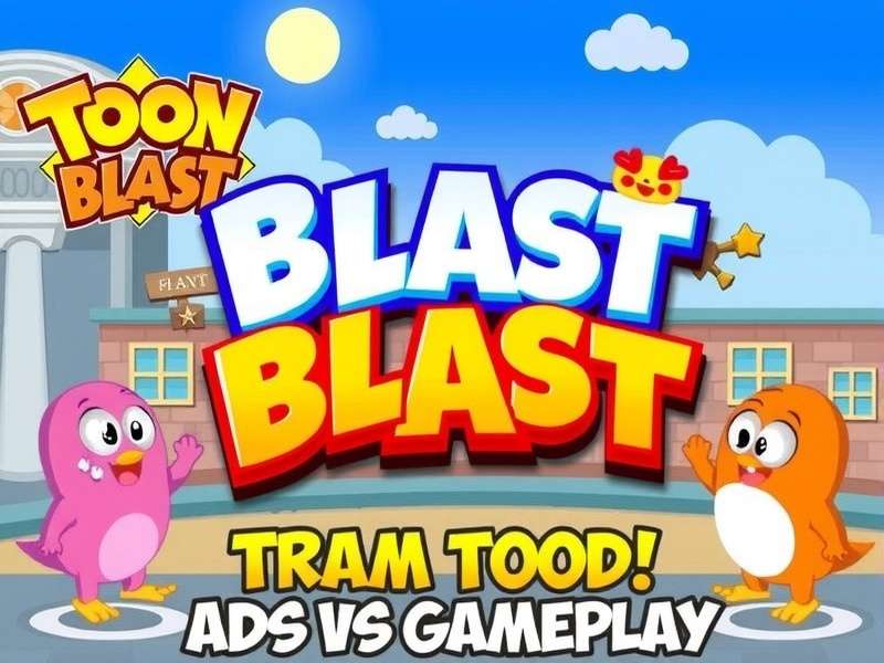 Comparison between Toon Blast advertisement scenes and actual gameplay screenshots