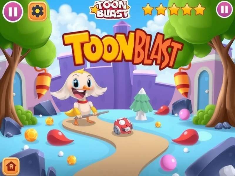 Toon Blast Gameplay Free – Ultimate guide banner with cartoon blast characters and power-ups