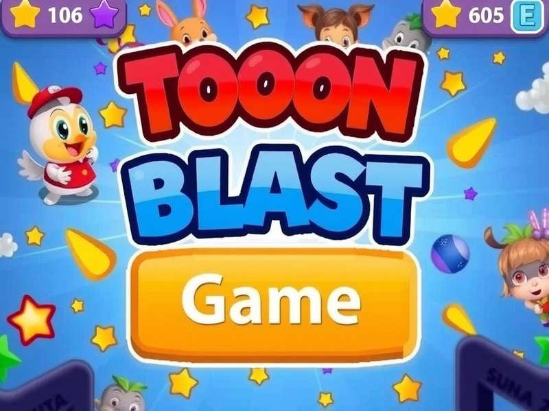 Person holding smartphone playing Toon Blast with ad blocker activated showing no advertisements