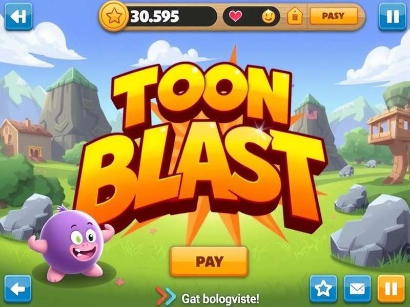 Toon Blast game with ad error message on smartphone in India