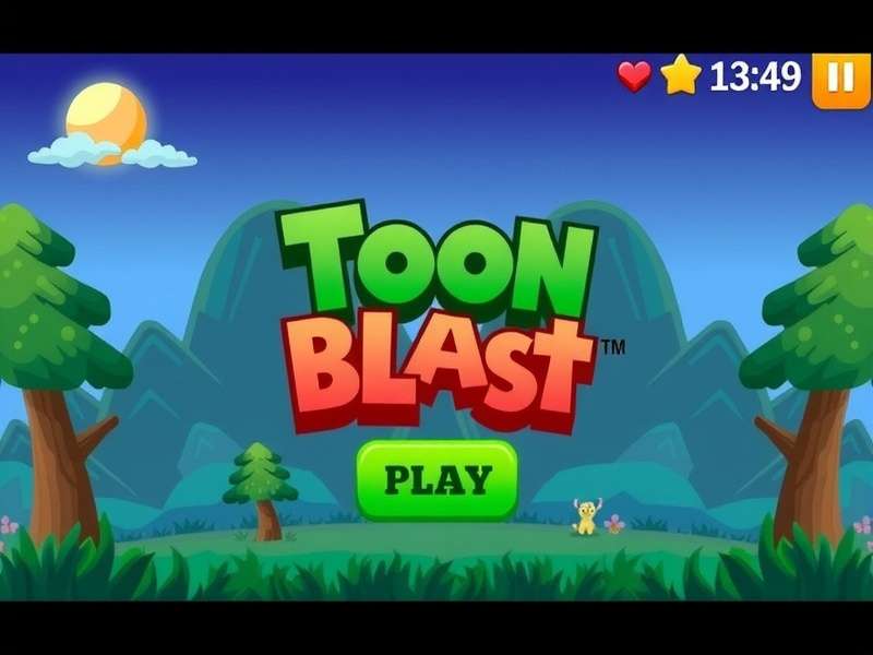 Toon Blast Play Online – vibrant puzzle game scene with colorful characters and boosters