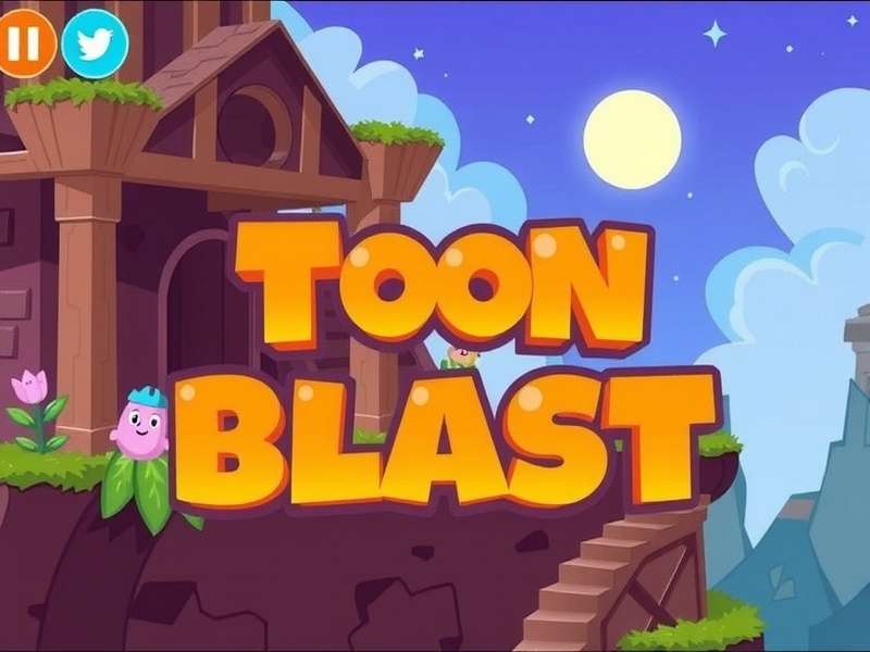 Toon Blast gameplay screenshot showing colorful cubes and power-ups
