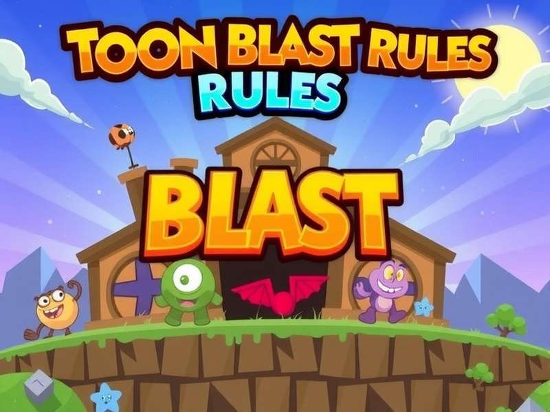 Toon Blast gameplay showing colorful cubes, boosters and level interface