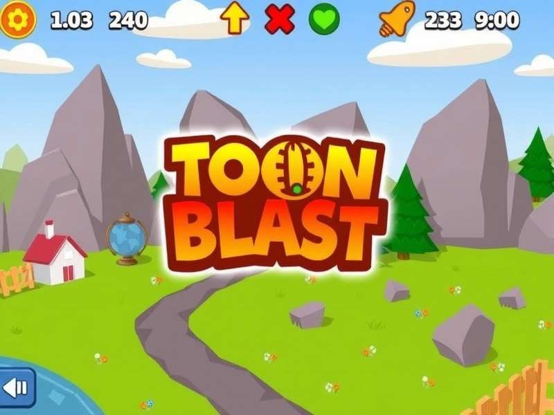 Toon Blast Walkthrough – level complete screen with boosters and stars