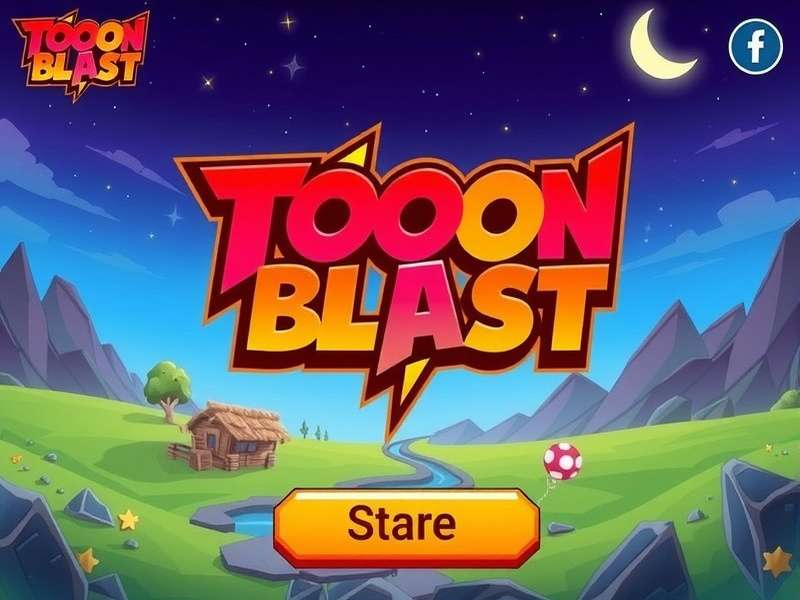 Toon Blast Facebook Ads campaign visual for Indian players showing colourful puzzle gameplay