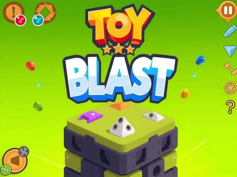 Toy Blast – Toon Blast game banner with colorful puzzle blocks and characters